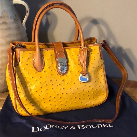 Dooney & Bourke Handbags - Dooney & Bourke Ostrich Leather Handbag EUC